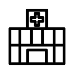 Obraz premium hospital icon or logo isolated sign symbol vector illustration - high quality black style vector icons 
