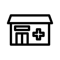 hospital icon or logo isolated sign symbol vector illustration - high quality black style vector icons
