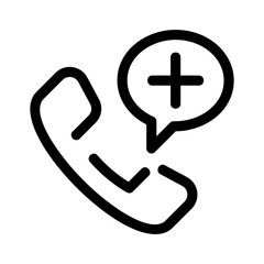 Fototapeta premium medical call icon or logo isolated sign symbol vector illustration - high quality black style vector icons 