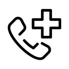 medical call icon or logo isolated sign symbol vector illustration - high quality black style vector icons

