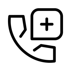 medical call icon or logo isolated sign symbol vector illustration - high quality black style vector icons
