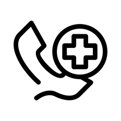 medical call icon or logo isolated sign symbol vector illustration - high quality black style vector icons
