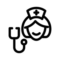 nurse icon or logo isolated sign symbol vector illustration - high quality black style vector icons
