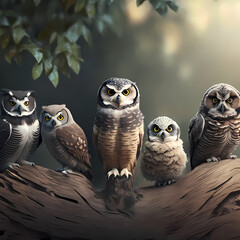 Owl Habitats. Generative AI