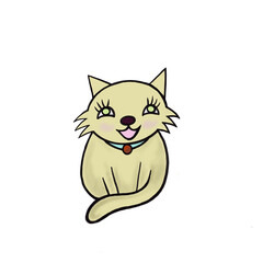 Cartoon cat and rabbit set icon png