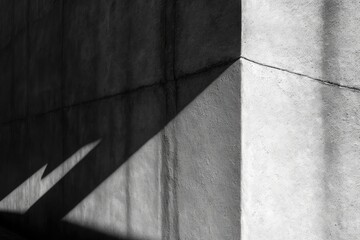 Wall Of Gray Concrete With Texture Of Shadow. Generative AI