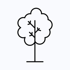  tree icon vector design illustration line art