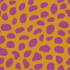 Obraz premium seamless pattern in spots, 90s style. Trendy colors. Colorful leopard spot. for surface wrapping, fun fabric design. Vector illustration.