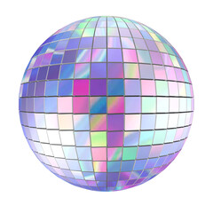 3D rendering, colored disco ball.