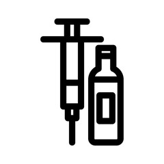 vaccine icon or logo isolated sign symbol vector illustration - high quality black style vector icons
