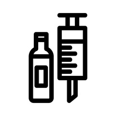 vaccine icon or logo isolated sign symbol vector illustration - high quality black style vector icons
