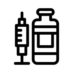 vaccine icon or logo isolated sign symbol vector illustration - high quality black style vector icons
