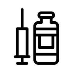 vaccine icon or logo isolated sign symbol vector illustration - high quality black style vector icons
