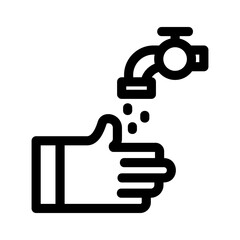 wash hand icon or logo isolated sign symbol vector illustration - high quality black style vector icons
