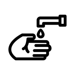wash hand icon or logo isolated sign symbol vector illustration - high quality black style vector icons
