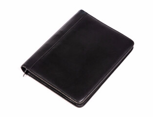 Black leather cover note book
