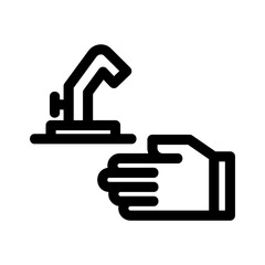 wash hand icon or logo isolated sign symbol vector illustration - high quality black style vector icons
