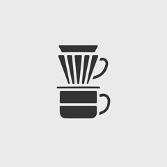 coffee brewer vectior icon illusttation
