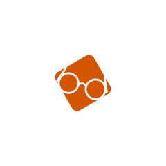 Eye glasses optic logo design template isolated on white background