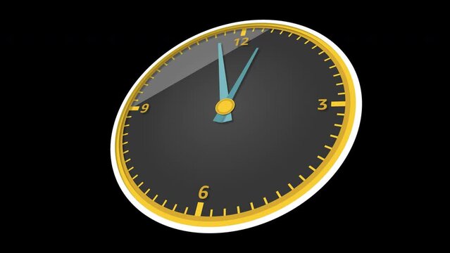 Animaci&oacute;n en escorzo reloj anal&oacute;gico canal alfa