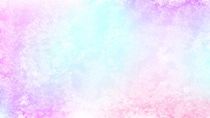 ピンク、水色、紫のサイケデリックなグラデーション水彩風背景