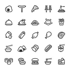Icon set - Food line icon