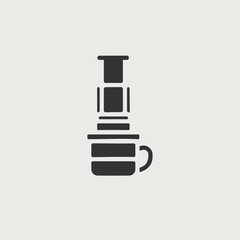 coffee brewer vectior icon illusttation