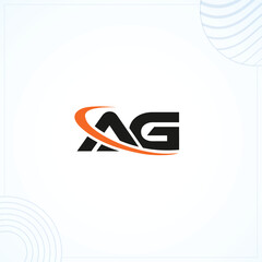AG Technology Logo Template In Modern Creative Minimal Style Vector Design 