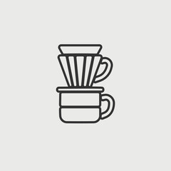 coffee brewer vectior icon illusttation