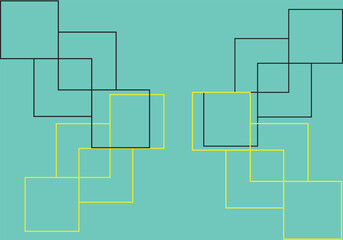 box and square patron and background shape design