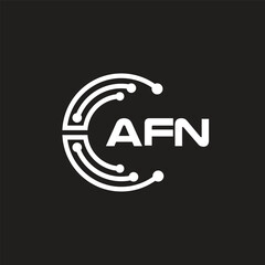 AFN letter logo design on black background. AFN creative initials letter logo concept. AFN letter design.
