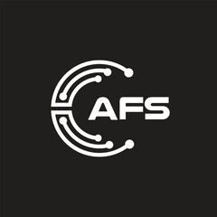 AFS letter logo design on black background. AFS creative initials letter logo concept. AFS letter design.
