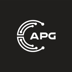 APG letter logo design on black background. APG creative initials letter logo concept. APG letter design.
