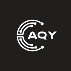 AQY letter logo design on black background. AQY creative initials letter logo concept. AQY letter design.

