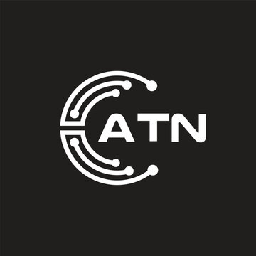 ATN letter logo design on black background. ATN creative initials letter logo concept. ATN letter design.

