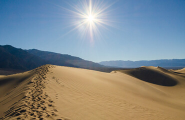 Fototapeta na wymiar Mesquite Flat Sand Dunes, Death Valley National Park