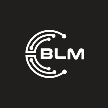 BLM letter logo design on black background. BLM creative initials letter logo concept. BLM letter design.
