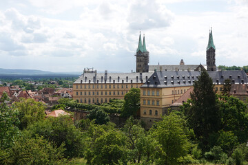 Obraz premium The Cathedral and the New Palace in Bamberg, Germany 