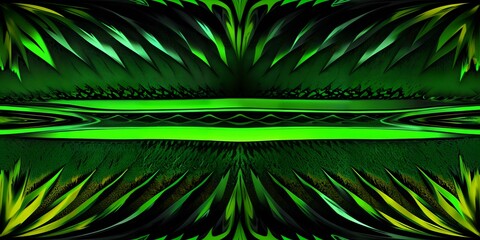 modern computer animation in liquid black and green marble. kiakiaa style design. Ai generative technology vr ready, abstract background