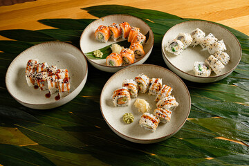 sushi set on the table