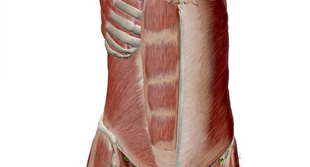 The abdomen is the part of the body between the thorax (chest) and pelvis, in humans and in other vertebrates. - obrazy, fototapety, plakaty