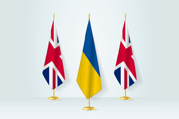 Meeting concept between Ukraine and United Kingdom.
