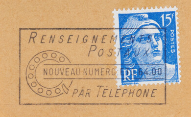 stamp briefmarke slogan papier paper old alt antik vintage retro post letter mail brief frankreich...