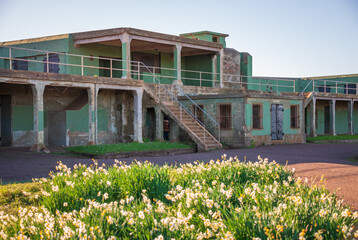 Old military bunkers in San Francisco's Golden Gate National Recreation Area