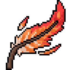 Obraz premium pixel art legendary phoenix feather