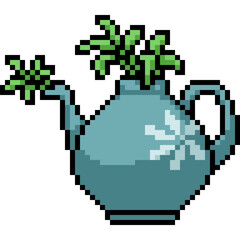 pixel art jar pot plant
