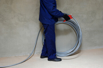 Plumber and plastic pipes