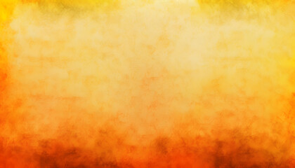 Yellow orange background with texture and distressed vintage grunge and watercolor paint stains in elegant. Backdrop illustration