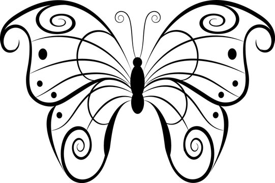 recommend clip art: Silhouette of Butterfly