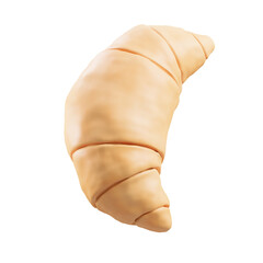 croissant 3d food illustration